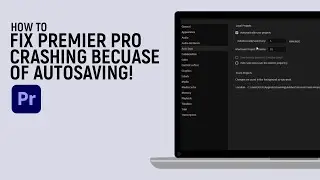 How to Fix Premier Pro Crashing Becuase of Autosaving [easy]