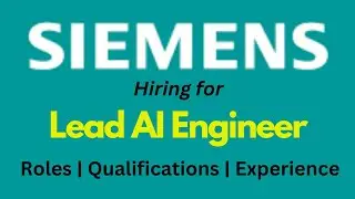 Siemens Lead AI Engineer Job | Siemens Job | Work from home AI Jobs