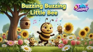 Buzzing Little Bee Rhyme | Kids Cartoon Song | Learning Songs for Toddlers | Tots Galaxy