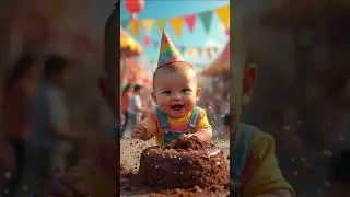 Baby Cake Smash #baby #babycake #babyshowercake #aiart