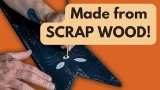 DIY Black Cat Halloween Sign (Made from Scrap Wood!)