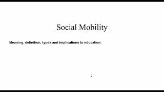 Social mobility