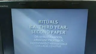 Ritual Structures...Dr. Shruti Tandon