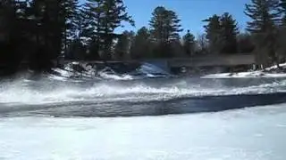 Open water sledding with tobbagan