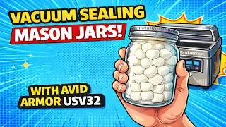 (642) Камерный вакуумный упаковщик Avid Armor USV32 для герметизации банок Mason Jar