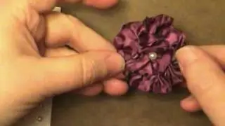 Heated Ribbon Flower using Stampin' Up! Satin Ribbon