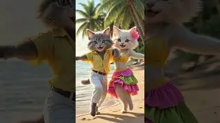 Lambada Dance on the Beach | Fluffy Kittens Summer Fun