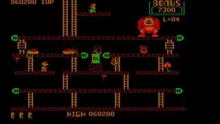 Donkey Kong [IBM PC Longplay] (1983) Atarisoft {CGA Graphics}
