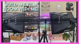 SETTING UP MY BRAND NEW FILMING ROOM! BEAUTY ROOM SETUP MAKEUP ORGANIZATION & DECLUTTER