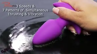 BANG! Thrusting Vibrating Silicone Plug Blue | Hands-Free Remote Demo