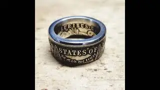 1921 Morgan Dollar silver coin ring in size 10.25