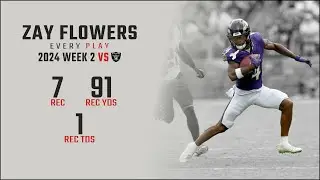 Zay Flowers Week 2 Replay: Every Target and Catch vs Las Vegas Raiders