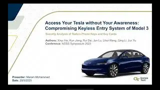 Access Your Tesla without Your Awareness: Compromising Keylesss Entry System of Model 3