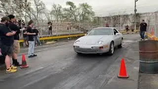 1988 Porsche 928 Drag Racing in Dallas Texas