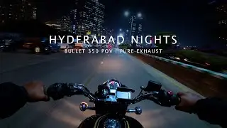 Midnight in Hyderabad | Royal Enfield Bullet 350 | Bullet of Hyderabad | Raw Exhaust [ASMR]