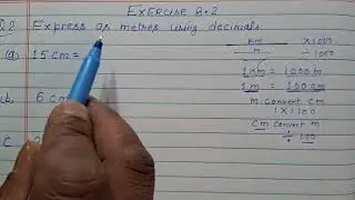 Class 6 - Exercise 8.2 - Q 2 | Express as metres using decimal