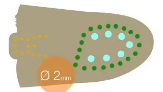 TESEO Holes 5 different diameters