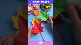 5 Minute Crafts - Maple leaf paper craft 🍁 #5minutecrafts #papercraft #papercrafting #leafcraft