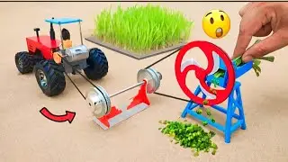 Diy mini chaff cutter machine !! diy mini tractor ! @miniexperiment78 keepvilla