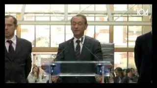 Inauguration du 104 par Bertrand Delanoe