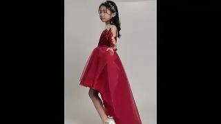 FG551 Burgundy Girl Dresses
