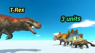 T-rex vs 3 dinosaurs ? animal revolt battle simulator t-rex vs 3 random unit