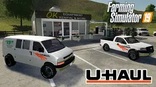 FS19 - Opening the U-HAUL RENTAL CENTER in Ravenport - Farming Simulator 2019 ROLEPLAY Placeable Mod