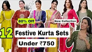 Amazon Kurta Set Haul | Festive Amazon Kurta Sets Under 500 😍 #amazon