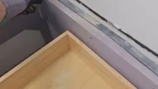 Installing bathroom vanity and a tight place a hack for doing so
