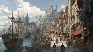 Journey to Waterdeep | Fantasy City Ambience & Medieval Music for RPG Adventures