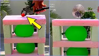Hot Metal Ball Vs Styrofoam and Water Balloons😱🎈 | Satisfying Experiment
