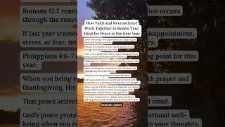 How Faith & Neuroscience Work to Renew Your Mind for Peace in the New Year #shorts #neuroscience