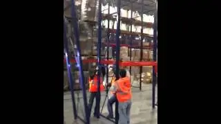 Installing/erecting warehouse racking