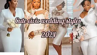 2024 Most stylish civil wedding dress designs | Elegant court wedding gowns| White gown styles