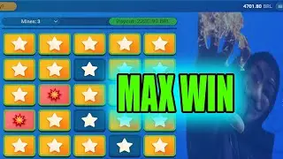 Testei o MAX WIN  no modo Autom&aacute;tico no Mines com a Melhor Estrat&eacute;gia.