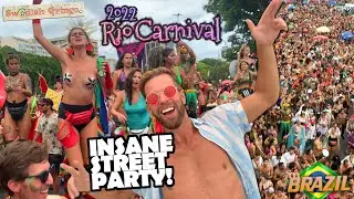 Rio Carnival: HUGE STREET PARTY (BLOCO) 🇧🇷| Biggest & craziest samba parade of the year!