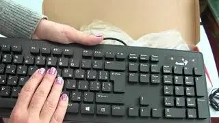 Распаковка Комплект проводной Genius SlimStar C130 USB Black из hard.rozetka.com.ua
