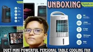 Unboxing Symphony Duet Mini Powerful Personal Table Cooling Fan | Table top fan & air cooler