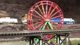 Oklahoma science museum model train layout with sound effects