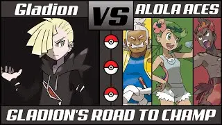 GLADION'S ALOLA ROAD TO POK&Eacute;MON LEAGUE | All Battles
