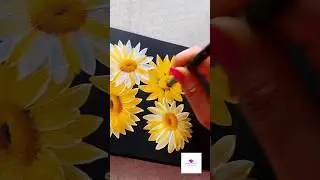 Easy Yellow Flowers Painting #artvideo #artwork #viral #flowerpainting #wocol