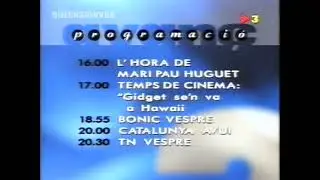 Avance de programación, despedida y cierre TV3 (1996)