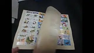 Classificador (no estado) com 380 selos de fauna, incluindo blocos novos. Imperd&iacute;vel! (Cod LW)