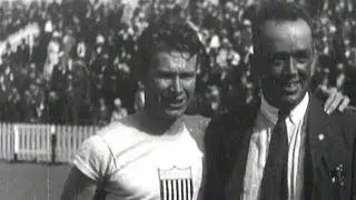 Charley Paddock Leaps Across Finish Line For 100m Gold - Antwerp 1920 Olympics
