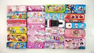 unboxing cute unicorn stationery Girls 📚 geometry,hello kitty,Pencil box,sharpener,eraser,unicorn