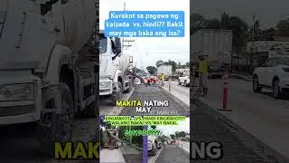 Kurakot sa pagawa ng kalsada vs. hindi! Bakit may mga BAKAL ang isa?? | Sinong nakakaalam | #shorts