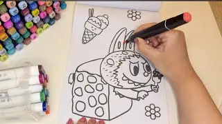 Labubu Coloring ASMR 🧡 | How to Color Labubu Step by Step✨