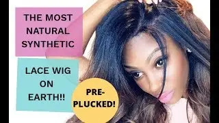 Pre-Plucked  MOST NATURAL Synthetic Lace Wig
