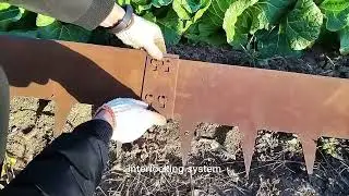 non rusting  Corten Steel  Lawn Edging 2.4m Rusted Steel Garden Edging