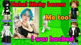 🥓 TEXT TO SPEECH 🥓 We Got HACKED 😱 Turned Into BACONS by an Evil EMO Girl 🥓 Roblox Story